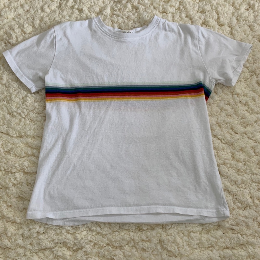 John Galt Rainbow Stripe Tee